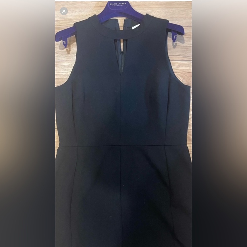 Loft Anne Taylor Black Sleeveless Dress size 12 zipper back